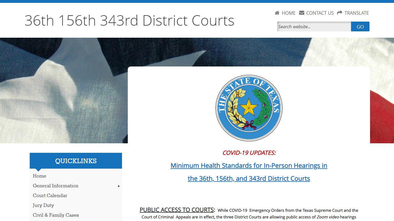 36th 156th 343rd District Courts - San Patricio County, Texas