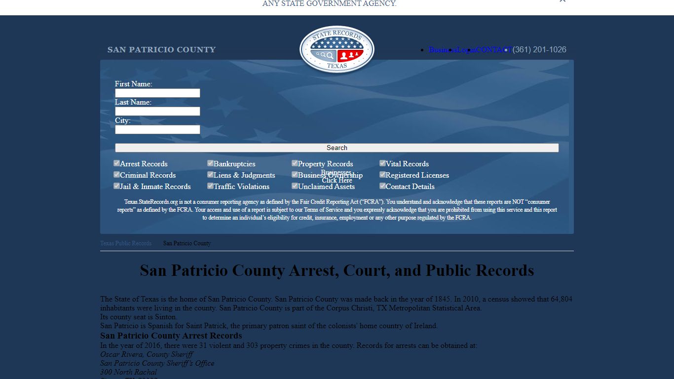 San Patricio County Arrest, Court, and Public Records